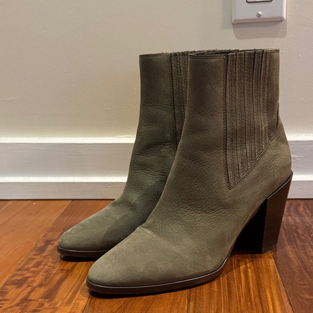 Rag & Bone Rover High Boot Chelsea Ankle Boot in Olive Night Nubuck